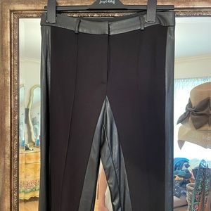 Joseph Ribkoff black straight leg pant leather